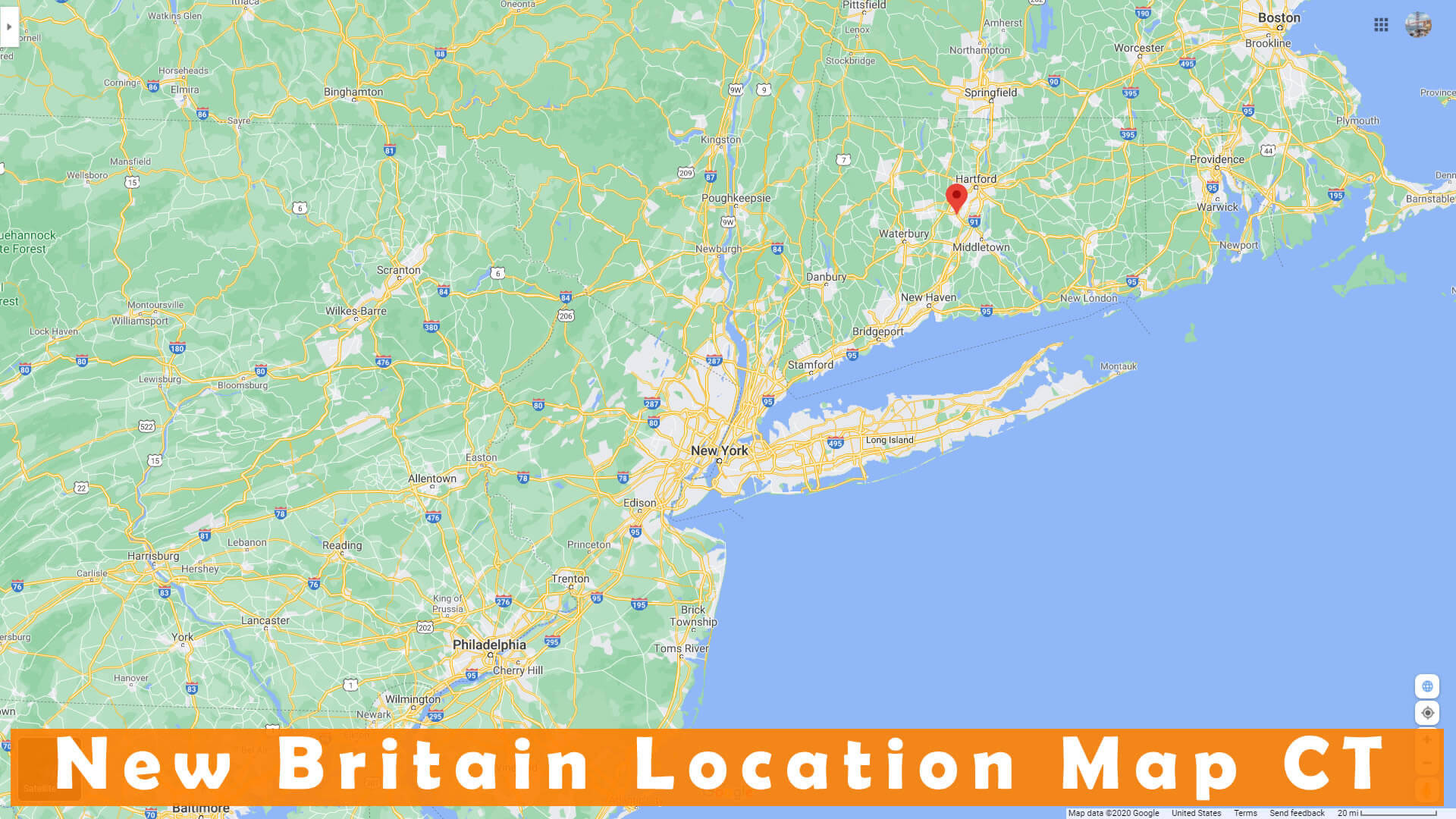 New Britain Location Map CT